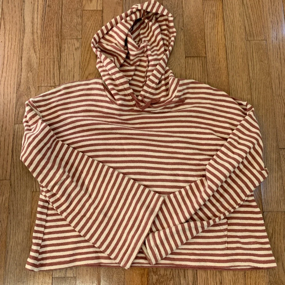 Roxy boho beach vibes hoodie pullover rust brown white size  xs / small? - Picture 3 of 8